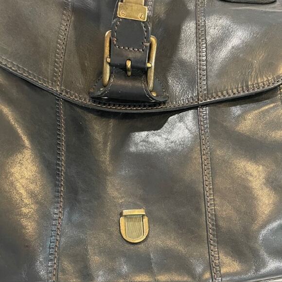 Fossil VTG Revival Flap, Black Leather Crossbody Bag - Picture 4 of 11
